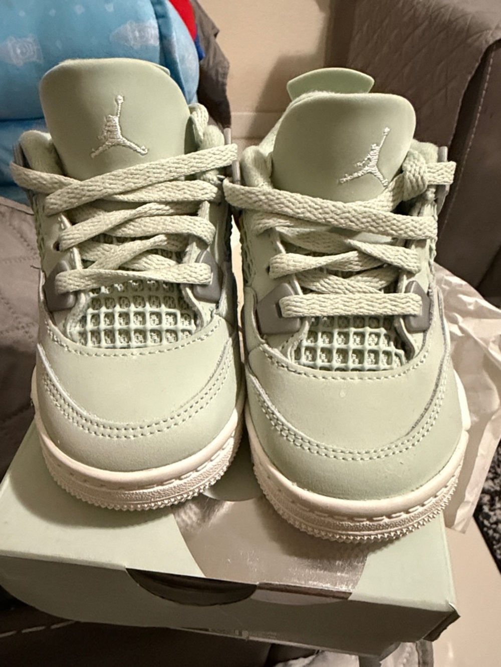 Jordan 4 Retro Seafoam/Sail-Metallic Silver
